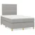 Vidaxl Boxspring postelja z vzmetnico svetlo siva 120x190 cm blago
