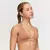GymBeam Fierce Halter Sports Bra Caramel