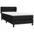 Greatstore Box spring postelja z vzmetnico črna 90x200 cm blago