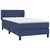 vidaXL Box spring postelja z vzmetnico modra 90x200 cm blago