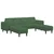 Sofa Tamnozelena 250 x 188 x 76 cm Kordura tekstil