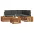 Set vanjskih sofa Prirodna i antracit 59 x 59 x 37 cm