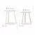 Northix Scandinavian Nesting Coffee Tables Set Wooden White Space Saving