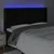 Vidaxl LED posteljno vzglavje črno 163x16x118/128 cm žamet
