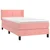 Vidaxl Box spring postelja z vzmetnico roza 90x190 cm žamet