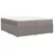 Vidaxl Box spring postelja z vzmetnico taupe 200x200 cm blago
