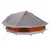 Tipi šator s krovom Siva i narančasta 800 x 800 x 430 cm