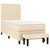 vidaXL vidaXL Box spring postelja z vzmetnico krem 80x200 cm blago, (20892965)