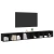 Set TV komoda Zidne 3 pcs Crni hrast 37 x 35 x 107 cm