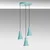 Conceptum Hypnose Luster Konikkem-6357-3, 75-114cm, O40 cm, 3xE27 , Tirkizni