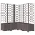 Vidaxl vidaXL Vrtno korito z rešetko, rjavo, 120x120x136 cm, PP
