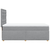 Box spring postelja z vzmetnico svetlo siva 80x200 cm blago