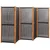 Sobna pregrada s 5 panela crna 350 x 180 cm