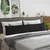 Jastučići za sofu 2 pcs Crna 200 x 40 cm tkanina
