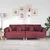 Sofa s jastukom 3 pcs Vinska crvena tkanina