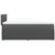 Vidaxl Box spring postelja z vzmetnico temno siva 100x200 cm blago