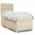 Vidaxl Box spring postelja z vzmetnico krem 100x200 cm blago