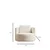 Atelier del Sofa Fotelja Asos Cream 100x71x105cm Krem
