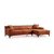 Atelier del Sofa Ugaona garnitura Petra R 145x69x87cm Narandžasta