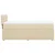 Vidaxl Box spring postelja z vzmetnico krem 80x200 cm blago