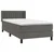 Vidaxl Box spring postelja z vzmetnico temno siv 90x190 cm žamet