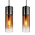 Globo 21000-4HG - Luster na sajli ANNIKA 4xE27/25W/230V crna/bakarna