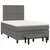 Vidaxl Box spring postelja z vzmetnico siva 120x190 cm umetno usnje