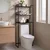 Hanah Home Sola kupatilska polica iznad WC šolje 52 × 176 × 25 cm, crna