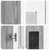 Highboard FLORIN Siva Sonoma 60 x 35 x 182 cm Konstruirano drvo
