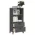 Regal za knjige VIKEN antracit sivi 60 x 35 x 123 cm drveni