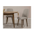 HANAH HOME Trpezarijski sto i stolice Vina 1005 Walnut Cream