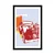 Plakat s paspartujem retro avto z abstrakcijo - 60x90 silver