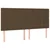 Vidaxl Box spring postelja z vzmetnico LED temno rjava 180x200cm blago