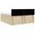 Vidaxl Box spring postelja z vzmetnico krem 200x200 cm blago