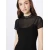 Womens double-layer mesh dress black
