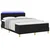vidaXL LED Box Spring Postelja z LED trakami Črna 140 x 200 cm blago
