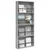 Polica za časopise s policom 2 pcs Siva Sonoma 60 x 12 x 70 cm