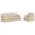 Set sofe 2 pcs Krema 201 x 80 x 85 cm tkanina