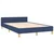 vidaXL Posteljni okvir z vzglavjem moder 120x200 cm blago