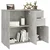 Komoda siva boja betona 91x29,5x75 cm od konstruiranog drva