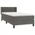 Vidaxl Box spring postelja z vzmetnico temno siv 90x190 cm žamet