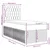 Vidaxl Box spring postelja z vzmetnico taupe 80x200 cm blago