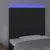 Vidaxl LED posteljno vzglavje črno 80x5x118/128 cm žamet