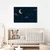 Slika speča luna med zvezdami - 120x80