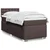 Vidaxl Box spring postelja z vzmetnico temno rjav 90x190 cm blago