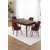Hanah Home trpezarijski set Pir, sto i 4 stolice, ploča u dekoru drveta Baroque, bordo tkanina Babyface