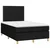 vidaXL Box spring postelja z vzmetnico črna 120x190 cm blago