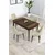 Hanah Home trpezarijski set Kar, sto na razvlačenje i 4 stolice, ploča u dekoru drveta Baroque, krem tkanina Babyface
