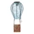 Autronic Svetilka umetni ratan in kovina, balon, LED osvetlitev, velikost L, modro-rjava (PLA113 BLUE-L)