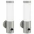 Vanjska zidna lampa 2 pcs Srebrno 12 x 8,5 x 29 cm